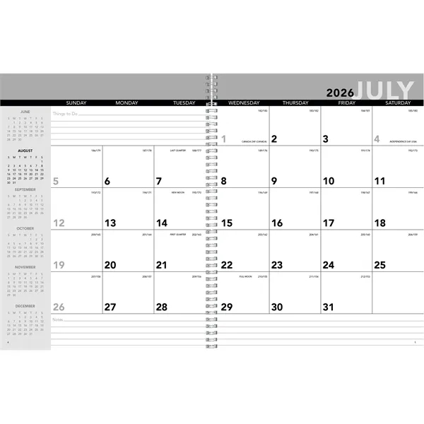 Academic Year Desk Planner with Custom Cover... from ASI 40480 Koozie Group / Norwood Triumph Calendar