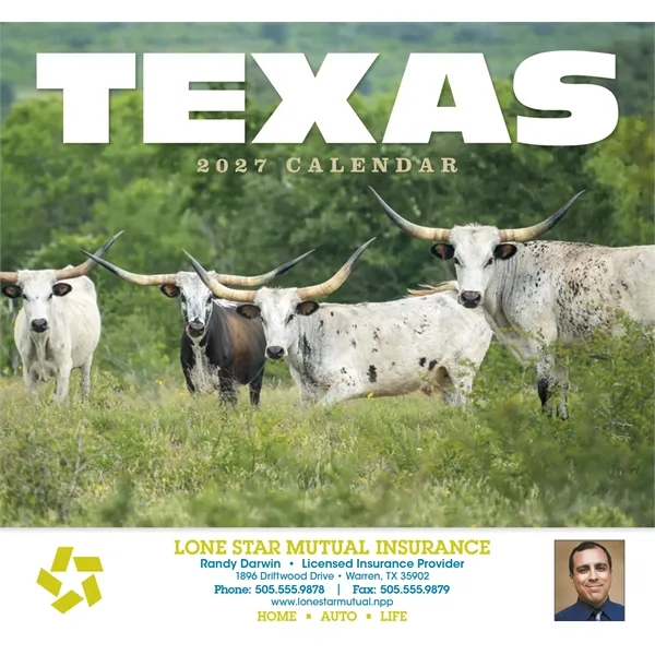 Texas Appointment Calendar - Stapled... from ASI 40480 Koozie Group / HotLine®