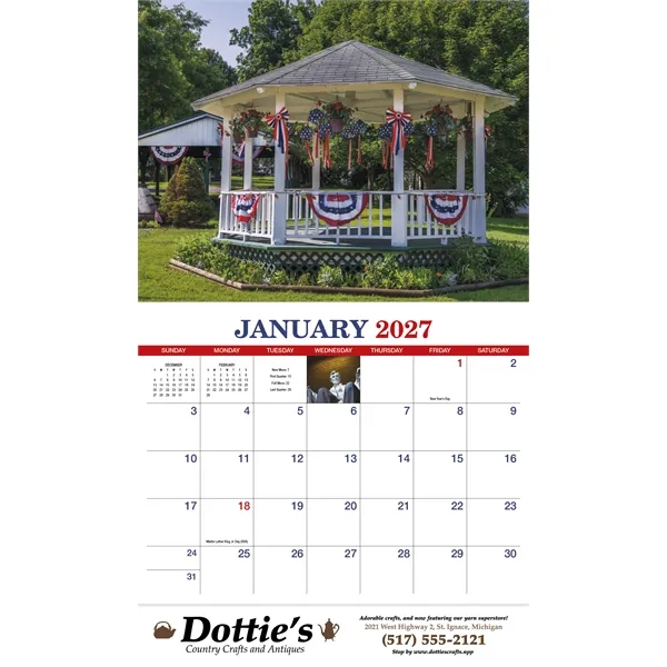 America Appointment Calendar - Stapled... from ASI 40480 Koozie Group / HotLine®