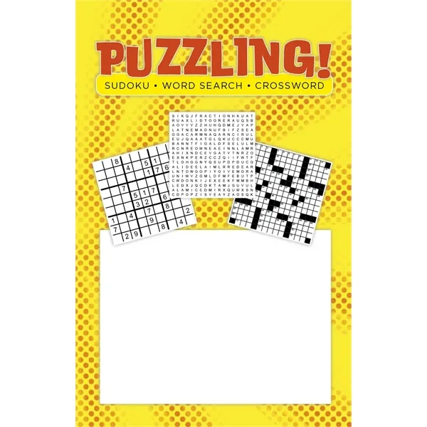 5 1/2" x 8 1/2" 64-page Puzzling! book on 50# offset... from ASI 40480 Koozie Group / Norwood Triumph Calendar