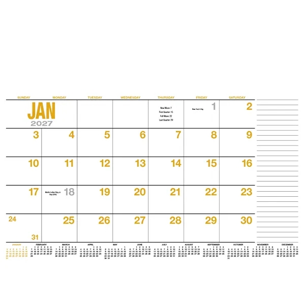 13-Month Desk Pad Calendar... from ASI 40480 Koozie Group / HotLine®