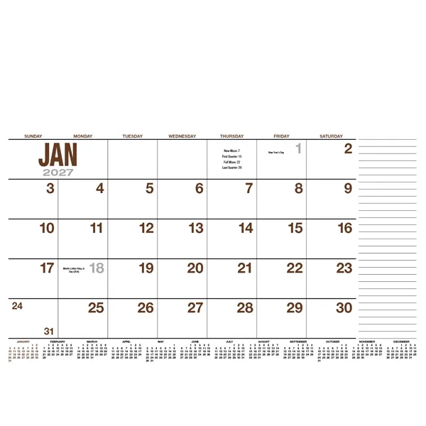 13-Month Desk Pad Calendar... from ASI 40480 Koozie Group / HotLine®