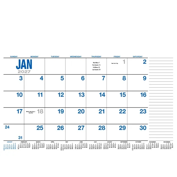13-Month Desk Pad Calendar... from ASI 40480 Koozie Group / HotLine®