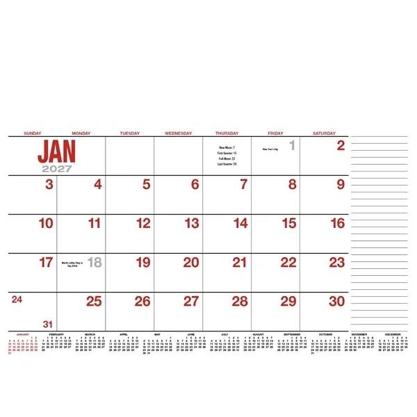 13-Month Desk Pad Calendar... from ASI 40480 Koozie Group / HotLine®
