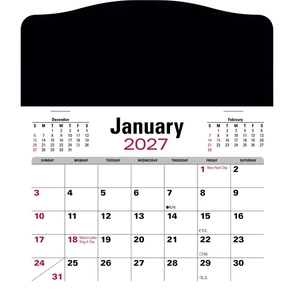 Press-N-Stick Jumbo Header With 3-Month Calendar (12-Months)... from ASI 40480 Koozie Group