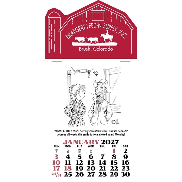 Press-N-Stick Cowboy Calendar... from ASI 40480 Koozie Group