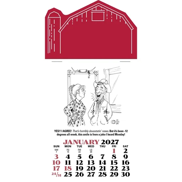 Press-N-Stick Cowboy Calendar... from ASI 40480 Koozie Group