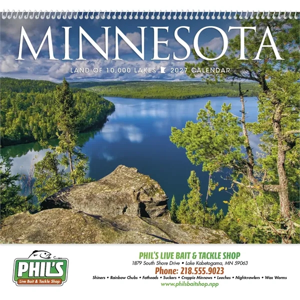 11 x 19 2024 Minnesota calendar on 70# glossy paper with... from ASI 40480 Koozie Group / Norwood Triumph Calendar