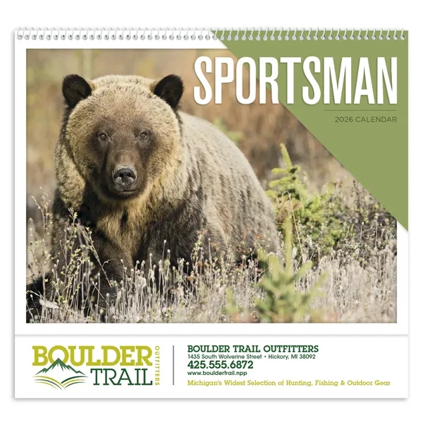 2024 Sportsman wall calendar with brilliant photography and customization options.... from ASI 40480 Koozie Group / Norwood Triumph Calendar