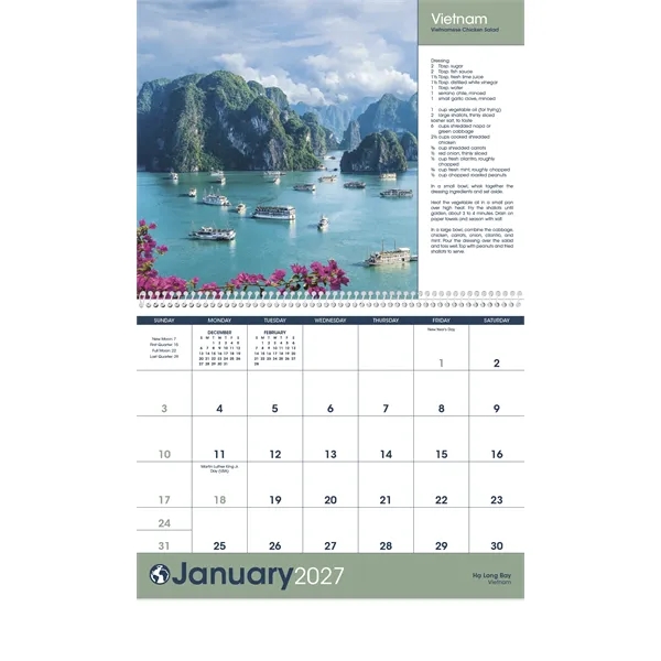 World Scenes with Recipe... from ASI 40480 Koozie Group / Norwood Triumph Calendar
