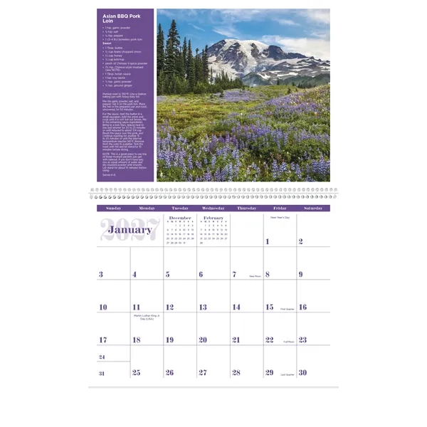 America the Beautiful with Recipes... from ASI 40480 Koozie Group / Norwood Triumph Calendar