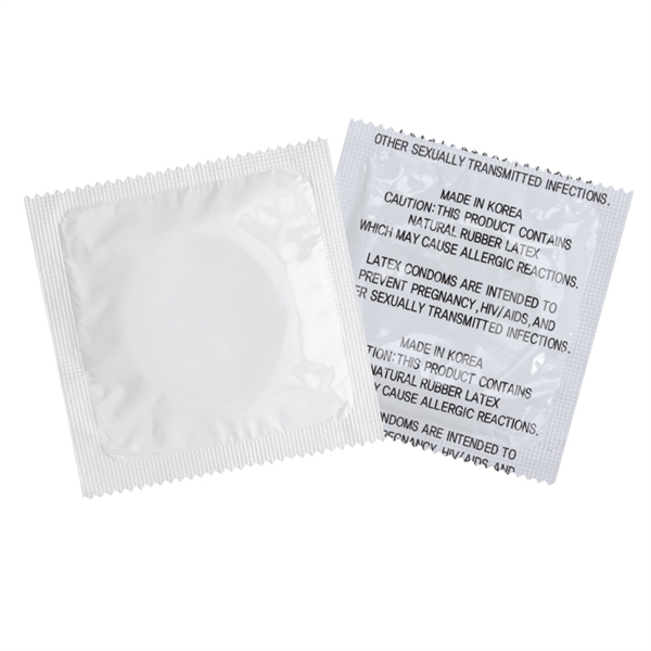 Individual blank condom that comes in bulk in white plastic packaging.... from ASI 57655 STOPNGO Line / STOPNGO LINE™