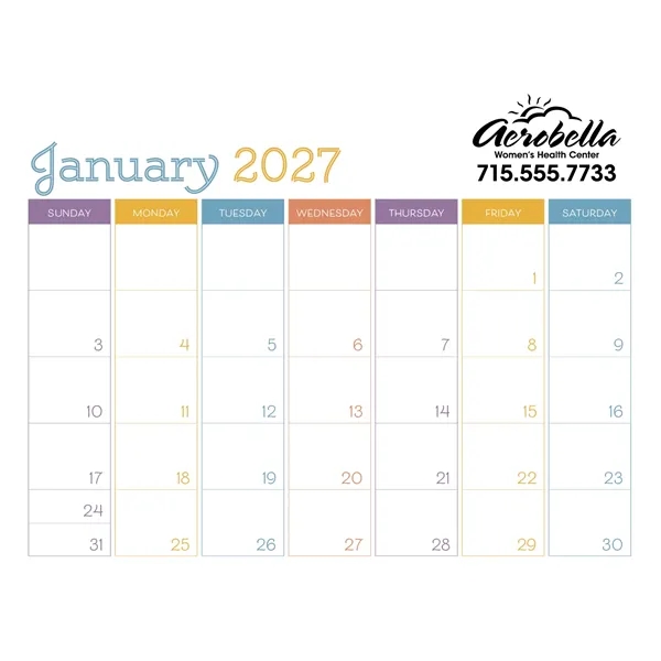 Small Monthly Desk Pad - Colors... from ASI 40480 Koozie Group