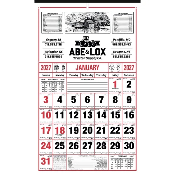 8-Sheet Almanac Calendar... from ASI 40480 Koozie Group