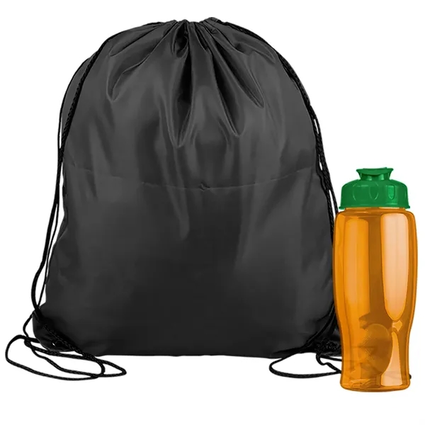 Drawstring backpack in a bottle combo kit.... from ASI 40480 Koozie Group