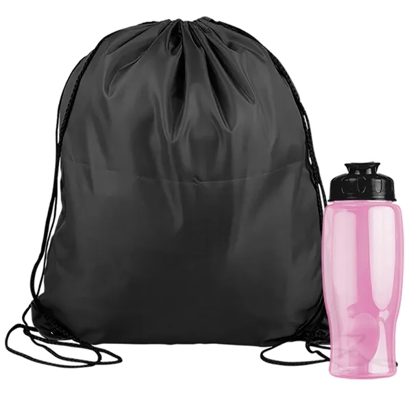 Drawstring backpack in a bottle combo kit.... from ASI 40480 Koozie Group