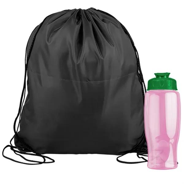Drawstring backpack in a bottle combo kit.... from ASI 40480 Koozie Group