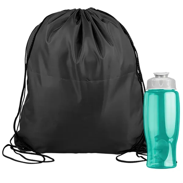 Drawstring backpack in a bottle combo kit.... from ASI 40480 Koozie Group