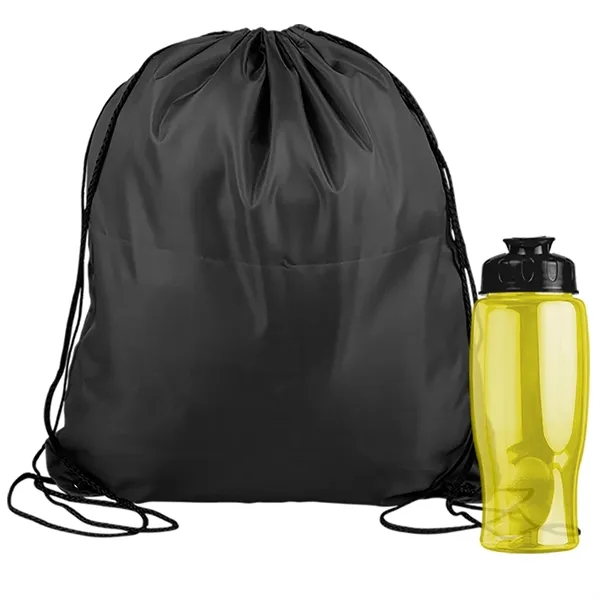 Drawstring backpack in a bottle combo kit.... from ASI 40480 Koozie Group
