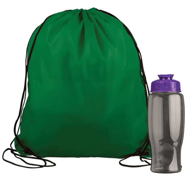 Drawstring backpack in a bottle combo kit.... from ASI 40480 Koozie Group