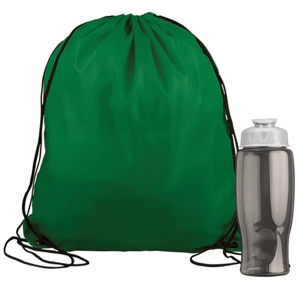 Drawstring backpack in a bottle combo kit.... from ASI 40480 Koozie Group