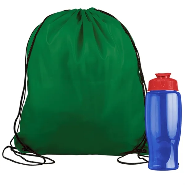 Drawstring backpack in a bottle combo kit.... from ASI 40480 Koozie Group