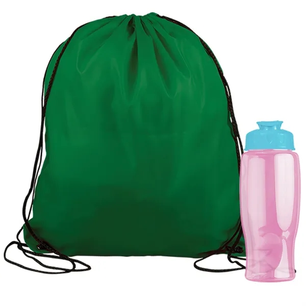 Drawstring backpack in a bottle combo kit.... from ASI 40480 Koozie Group