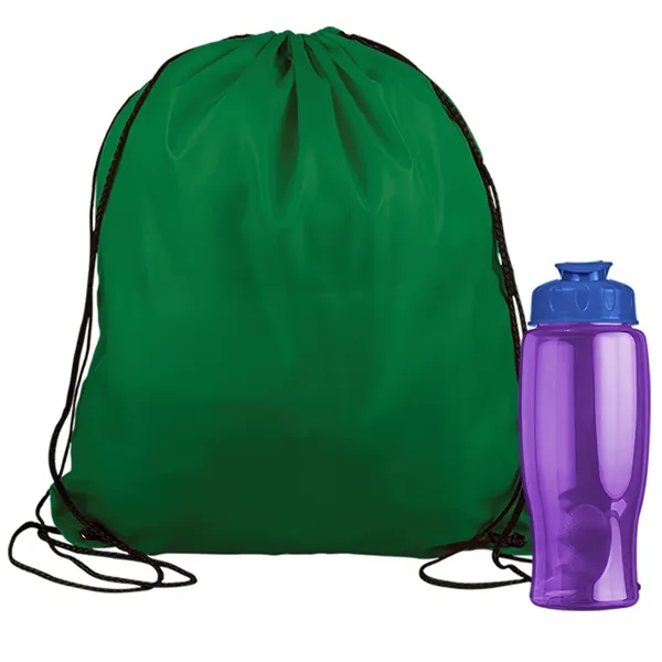 Drawstring backpack in a bottle combo kit.... from ASI 40480 Koozie Group