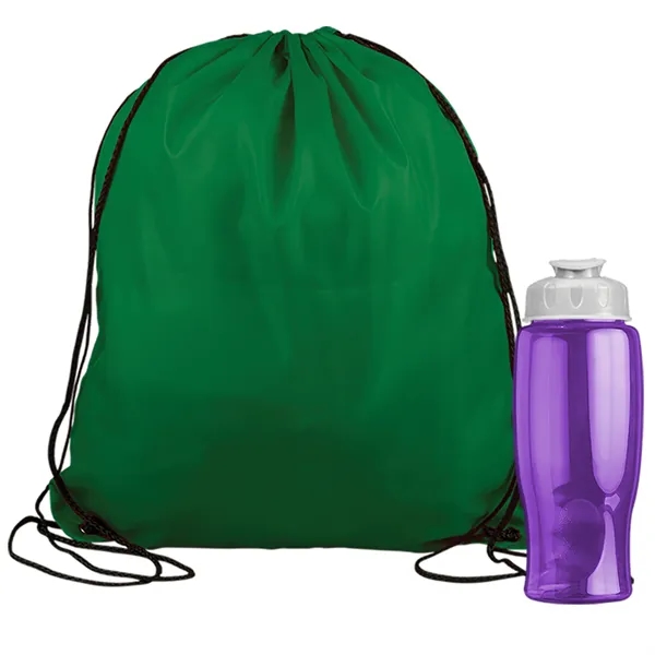 Drawstring backpack in a bottle combo kit.... from ASI 40480 Koozie Group