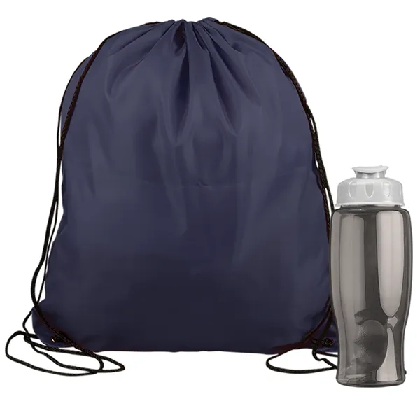 Drawstring backpack in a bottle combo kit.... from ASI 40480 Koozie Group