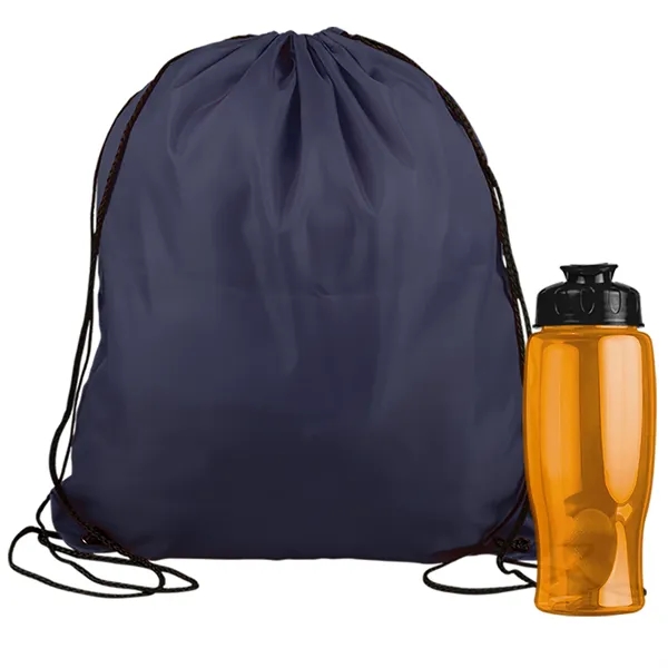 Drawstring backpack in a bottle combo kit.... from ASI 40480 Koozie Group