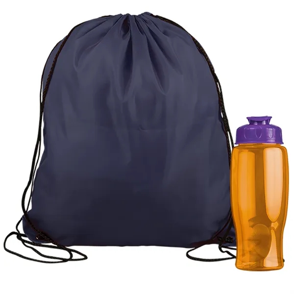 Drawstring backpack in a bottle combo kit.... from ASI 40480 Koozie Group