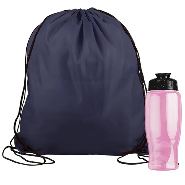 Drawstring backpack in a bottle combo kit.... from ASI 40480 Koozie Group