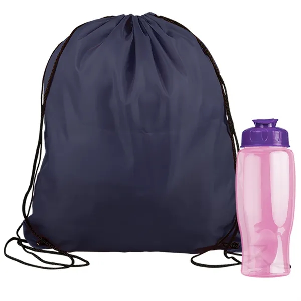 Drawstring backpack in a bottle combo kit.... from ASI 40480 Koozie Group
