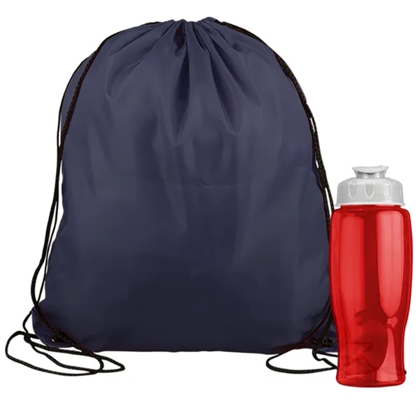 Drawstring backpack in a bottle combo kit.... from ASI 40480 Koozie Group