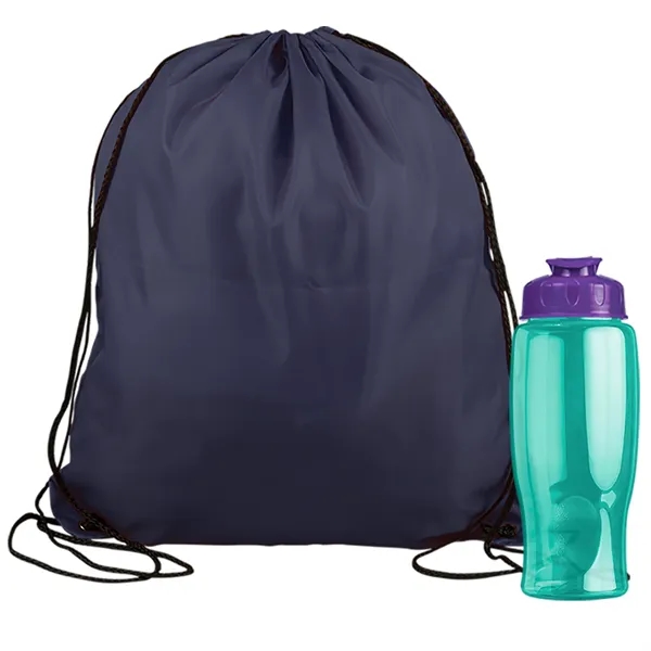 Drawstring backpack in a bottle combo kit.... from ASI 40480 Koozie Group
