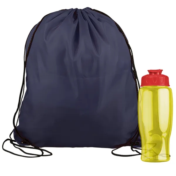 Drawstring backpack in a bottle combo kit.... from ASI 40480 Koozie Group