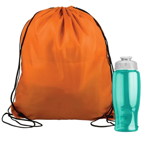 Drawstring backpack in a bottle combo kit.... from ASI 40480 Koozie Group