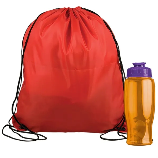 Drawstring backpack in a bottle combo kit.... from ASI 40480 Koozie Group