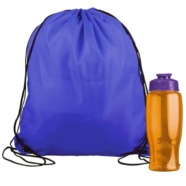Drawstring backpack in a bottle combo kit.... from ASI 40480 Koozie Group