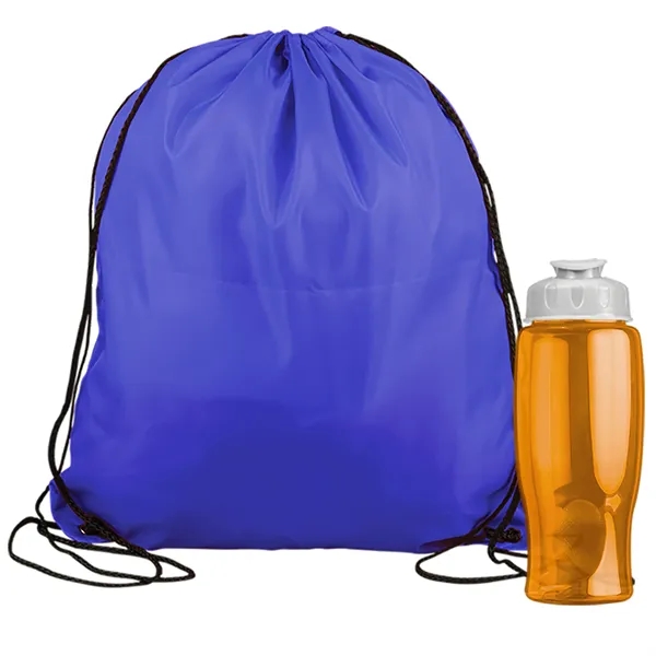 Drawstring backpack in a bottle combo kit.... from ASI 40480 Koozie Group