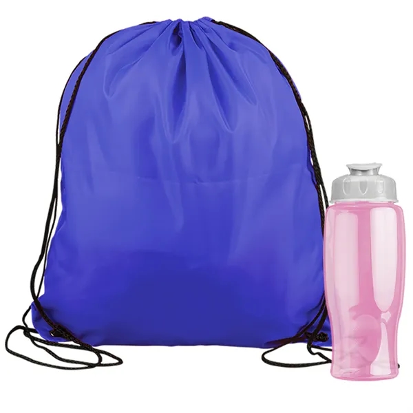 Drawstring backpack in a bottle combo kit.... from ASI 40480 Koozie Group