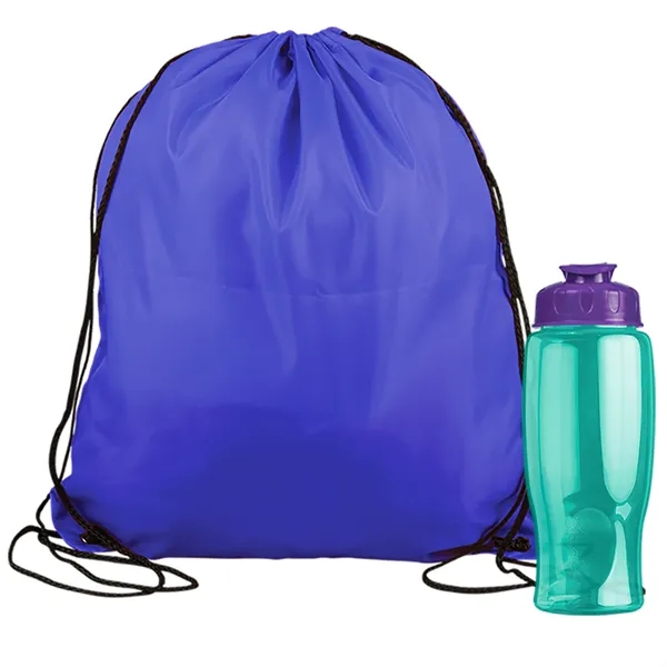 Drawstring backpack in a bottle combo kit.... from ASI 40480 Koozie Group