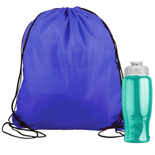 Drawstring backpack in a bottle combo kit.... from ASI 40480 Koozie Group