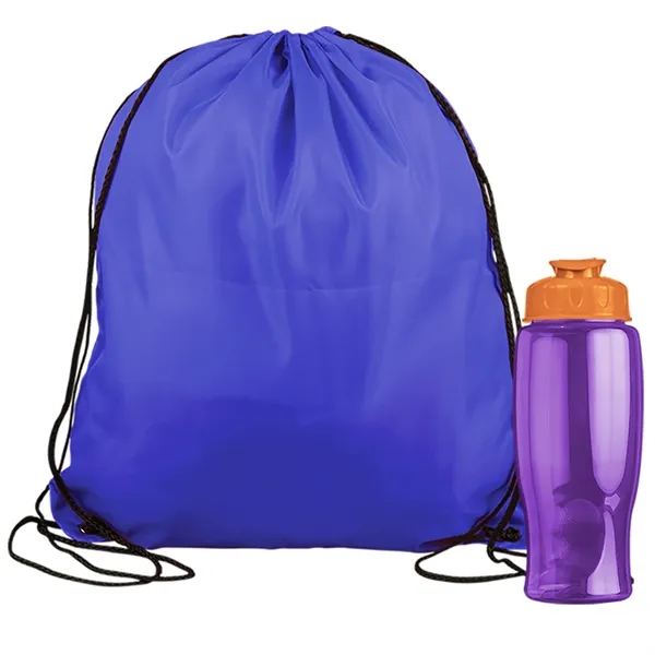 Drawstring backpack in a bottle combo kit.... from ASI 40480 Koozie Group