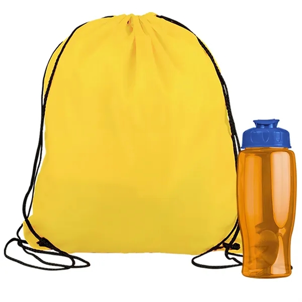 Drawstring backpack in a bottle combo kit.... from ASI 40480 Koozie Group