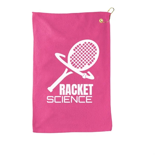 27 oz. Poly-pure transparent bottle with microfiber golf towel. Towel is... from ASI 40480 Koozie Group