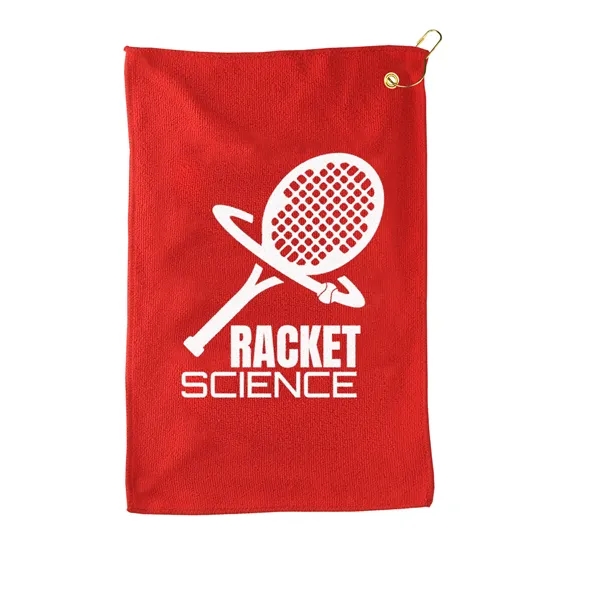 27 oz. Poly-pure transparent bottle with microfiber golf towel. Towel is... from ASI 40480 Koozie Group