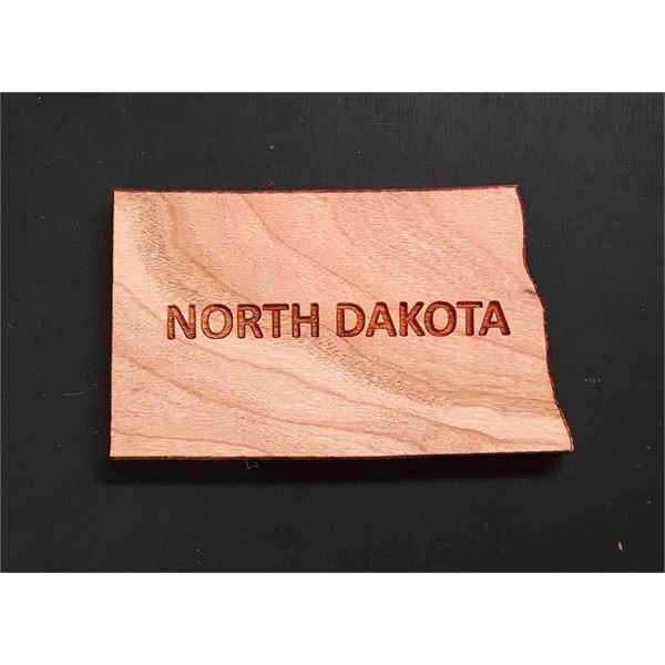 2" hardwood magnets featuring the shape of the State of North... from ASI 92531 Unique Custom Products / UCP