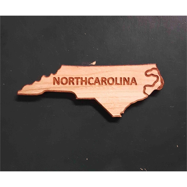 2" hardwood magnets featuring the shape of the State of North... from ASI 92531 Unique Custom Products / UCP
